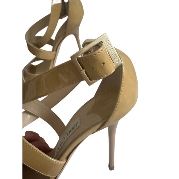 Jimmy Choo Beige Strappy Stilettos - Picture 7 of 9
